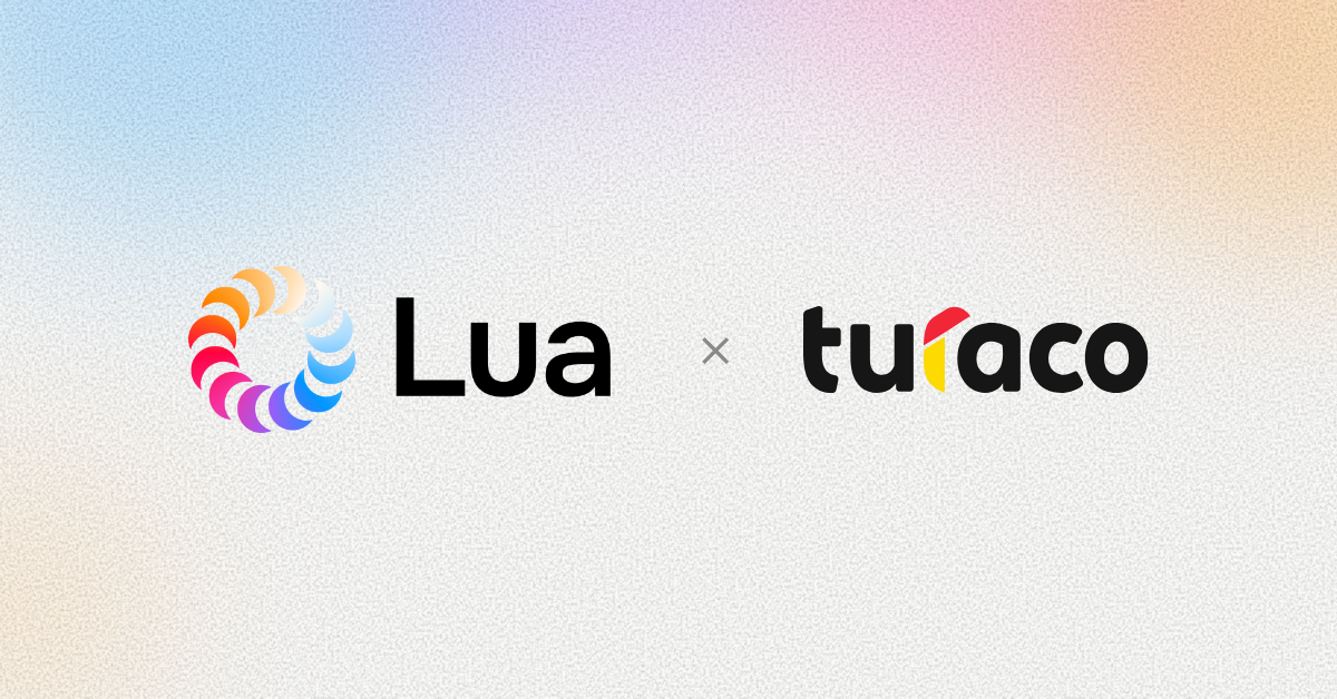 Lua and Turaco logos side by side on a soft gradient background